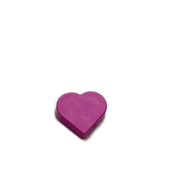 NEW LEGO 1x1 Dark Pink Heart Shaped Flat Smooth Tiles Part # 39739 100 QTY Love - Picture 2 of 6